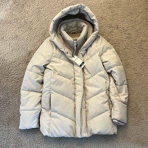 Abercrombie & Fitch Women’s Ultra Mid-Length Puffer Size M Cream